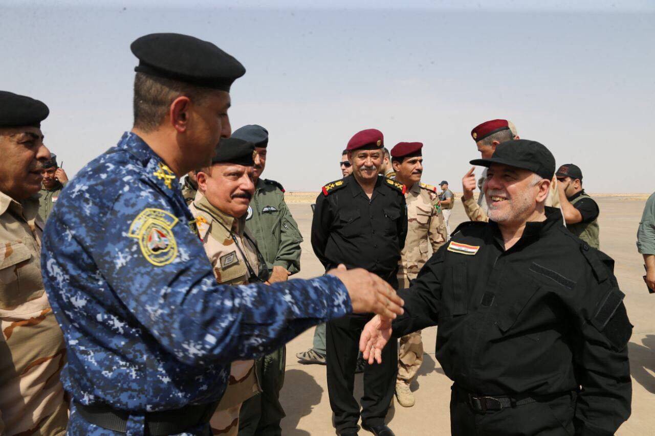 Iraqi Prime Minister Haider al-Abadi is pictured in Mosul