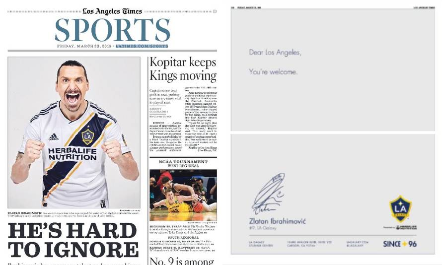 Ludi Ibra otkupio je stranicu u Timesu: 'LA, nema na čemu...'