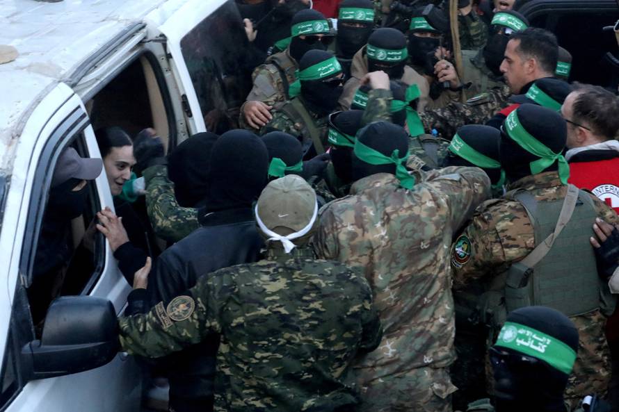 Release of hostages as part of a ceasefire and a hostages-prisoners swap deal between Hamas and Israel