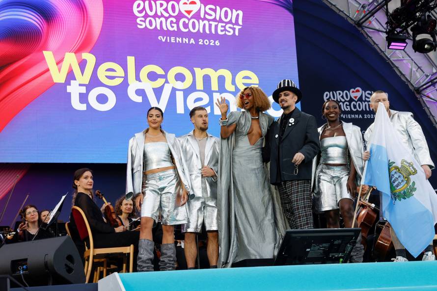 Eurovision Song Contest's 'Turquoise Carpet' event in Vienna