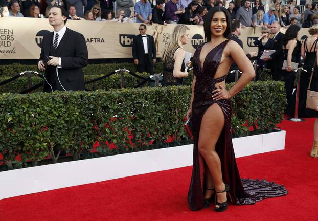 Jessica Pimentel arrives at the 23rd Screen Actors Guild Awards in Los Angeles