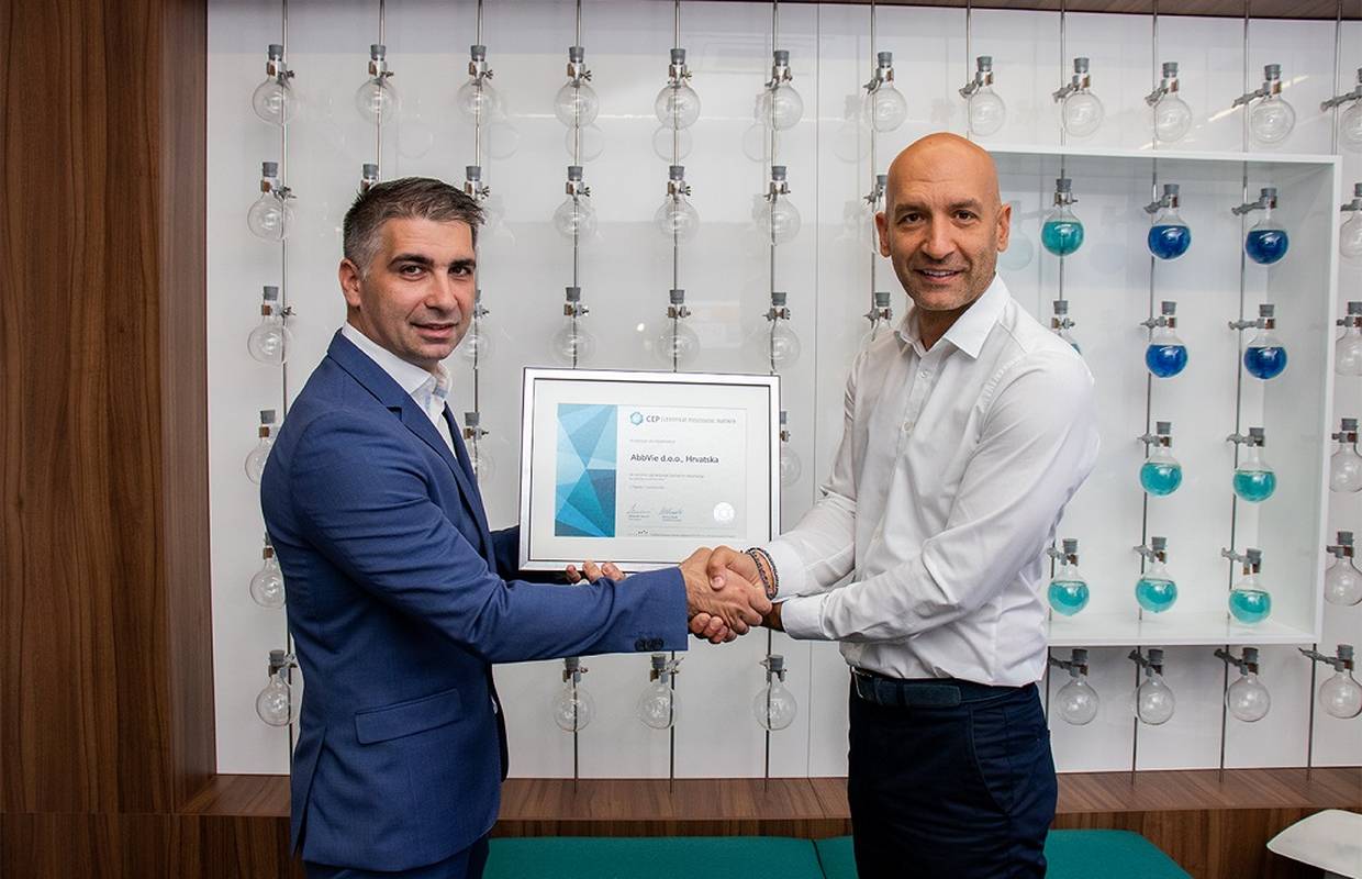 Tvrtki AbbVie 3. put dodijeljen certifikat Poslodavac Partner
