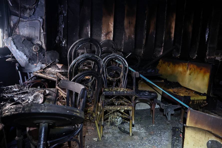 Aftermath of clashes during a national day of protests against the cost of living and rising fuel prices, in Paris