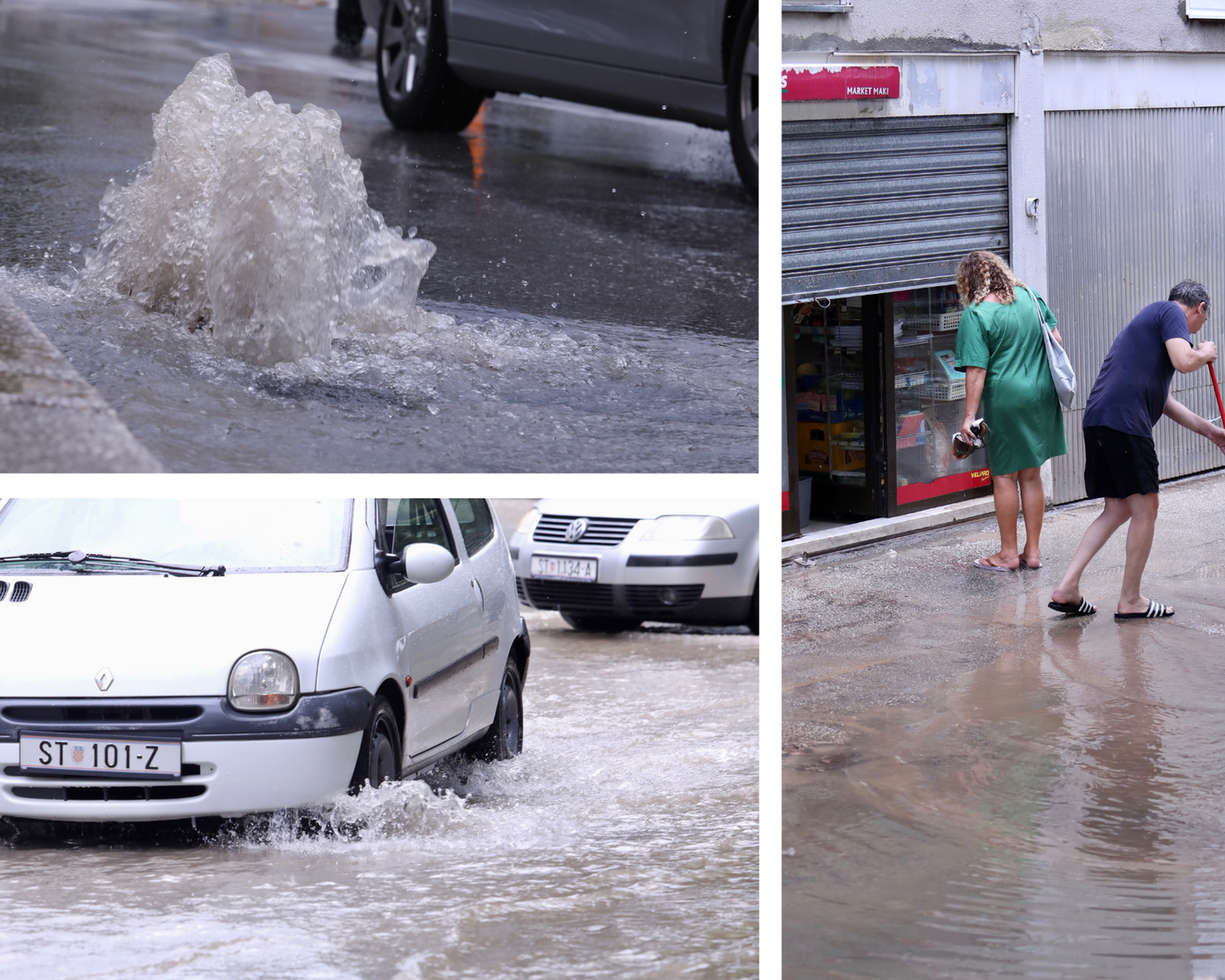 VIDEO Kaos u Splitu: Kiša u sat vremena potopila grad, a za subotu najavili narančasti alarm