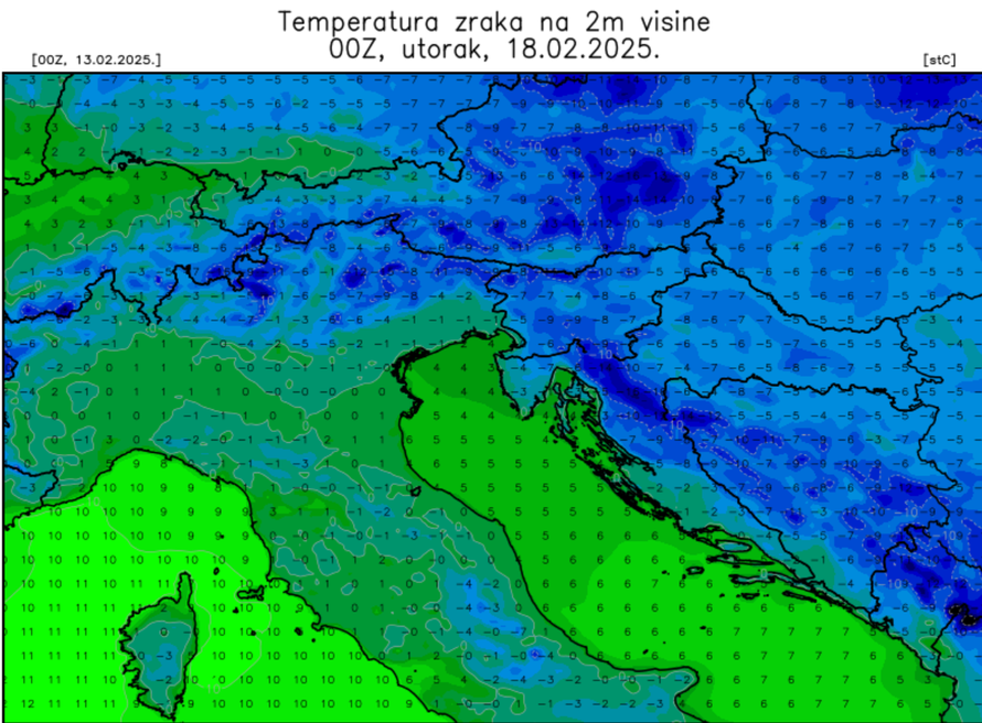 Snijeg na Valentinovo! Evo gdje će ga biti! Hladna fronta stiže za vikend. Bit će i do -16 stupnjeva