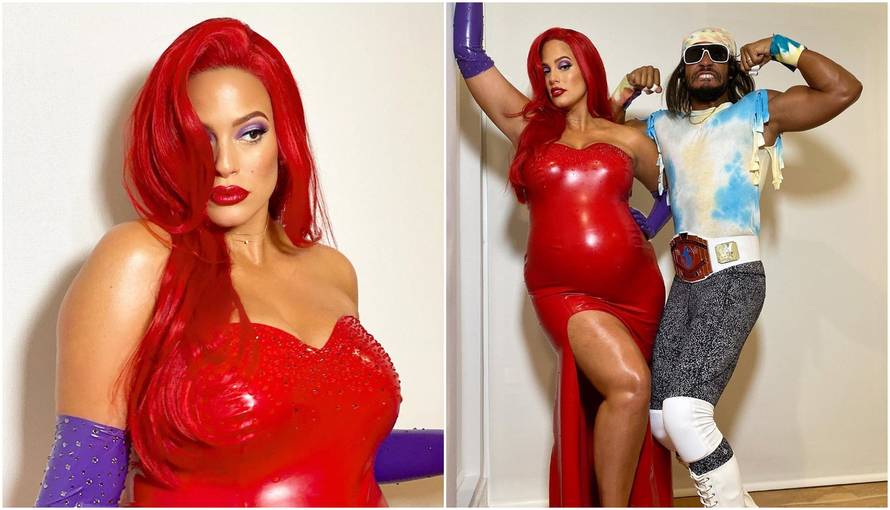 Ne posustaje: Trudna Ashley uvukla se u haljinu od lateksa