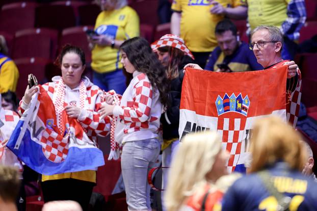 Malmo: Navijači na utakmici između Hrvatske i Švicarske EHF Europskog prvenstva