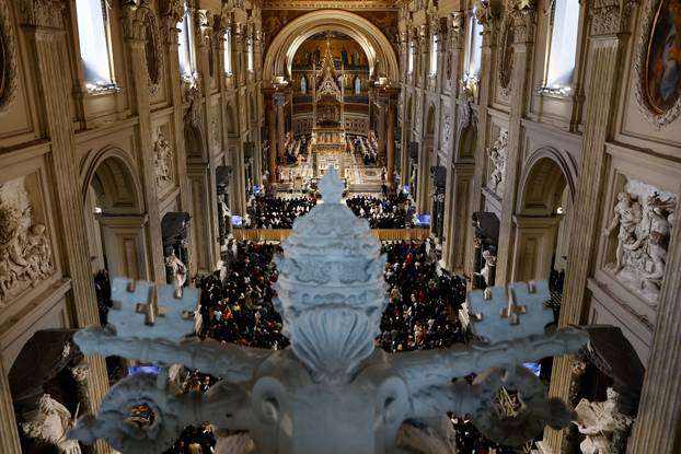 Pope Leo XIV leads the Holy Thursday Mass at the Basilica di San Giovanni in Laterano (Basilica of St. John Lateran) in Rome