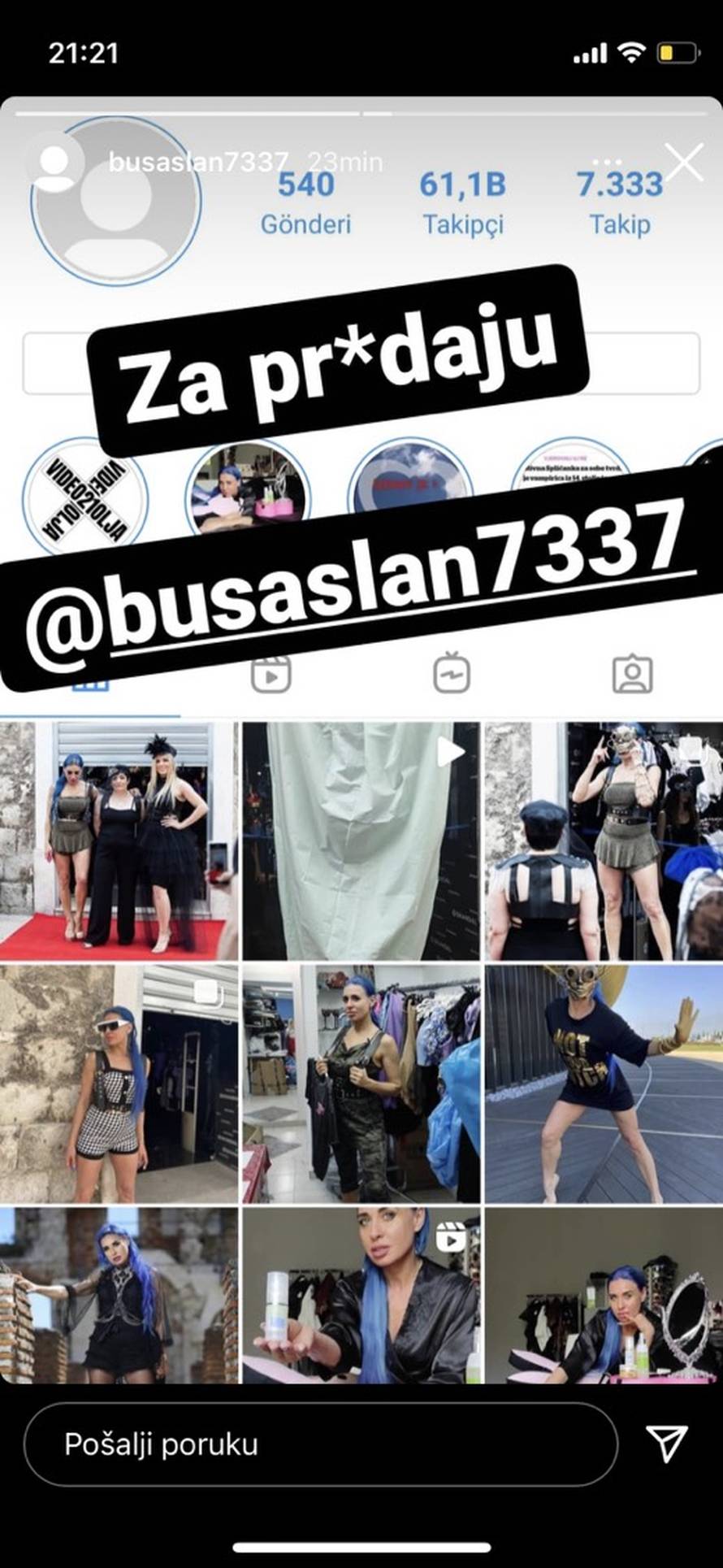 Vampirica Olja na meti hakera? Prodaje Instagram profil sa 60 tisuća pratitelja čudnog imena