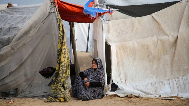 Aftermath of Israeli strike on a tent camp sheltering displaced people in Gaza's Al-Mawasi