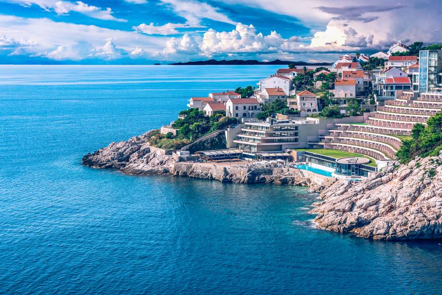 Croatian,Coastline,Revealing,Dubrovnik's,Modern,Cityand,Rixos,Libertas,Hotel.,European