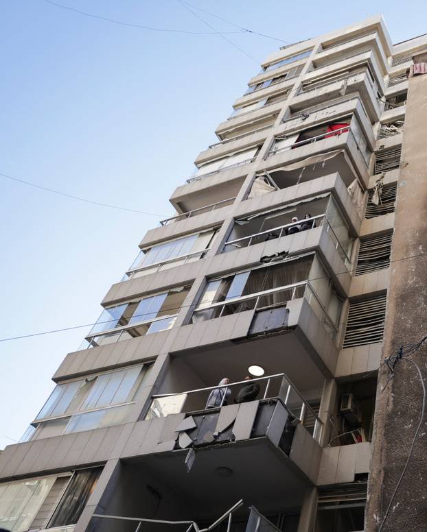 Aftermath of an Israeli strike, in central Beirut