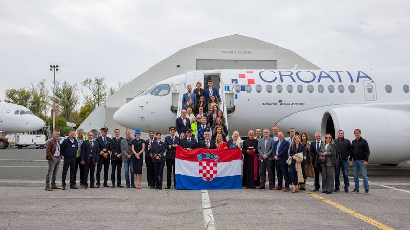 FOTO Croatia Airlines ima novi Airbus, nazvali ga 'Dubrovnik'