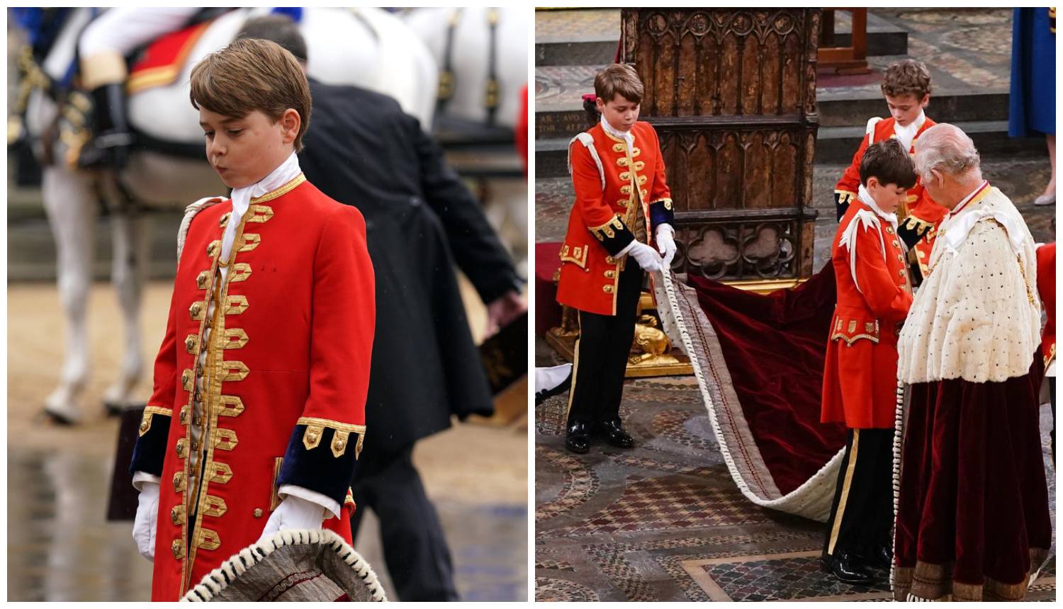 Princ George (9) je imao važan zadatak na djedovoj krunidbi: Izgledao je nezainteresirano...
