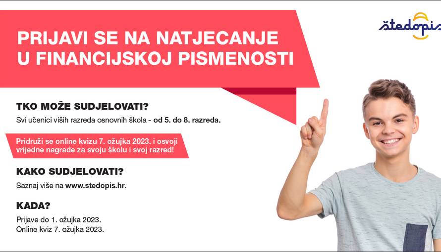Otvorene prijave za natjecanje u financijskoj pismenosti namijenjeno osnovnoškolcima