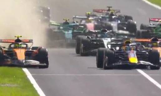 VIDEO Pogledajte žustar start utrke u Monzi. Norris završio na šljunku pa viknuo: 'Što on radi'