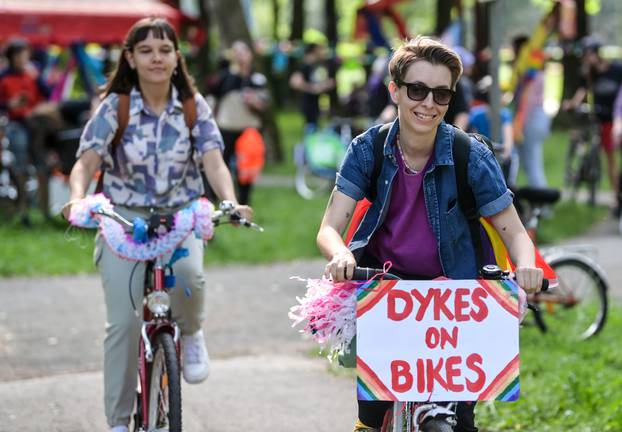 Zagreb: Pride ride, prosvjedna vožnja biciklima koju organizira Ponosni Zagreb