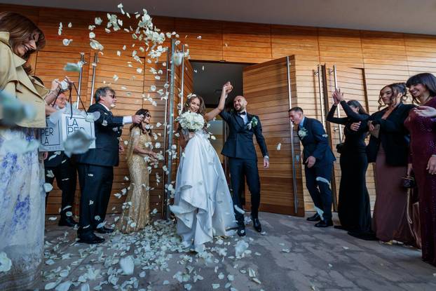 Split: Vjenčanje Hajdukovog nogometaša Anthonyja Kalika i Ivone Glavaš