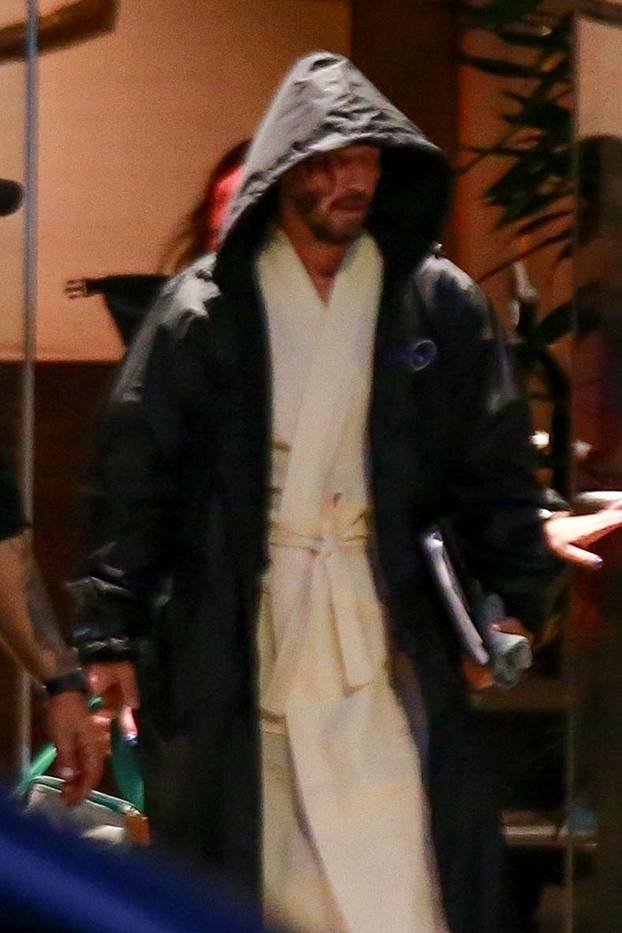 *EXCLUSIVE* Keanu Reeves is seen filming the next Matrix film **WEB MUST CALL FOR PRICING**