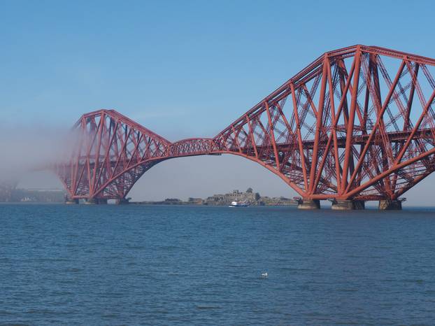 Forth Bridge over Firth of Forth in Edinburgh