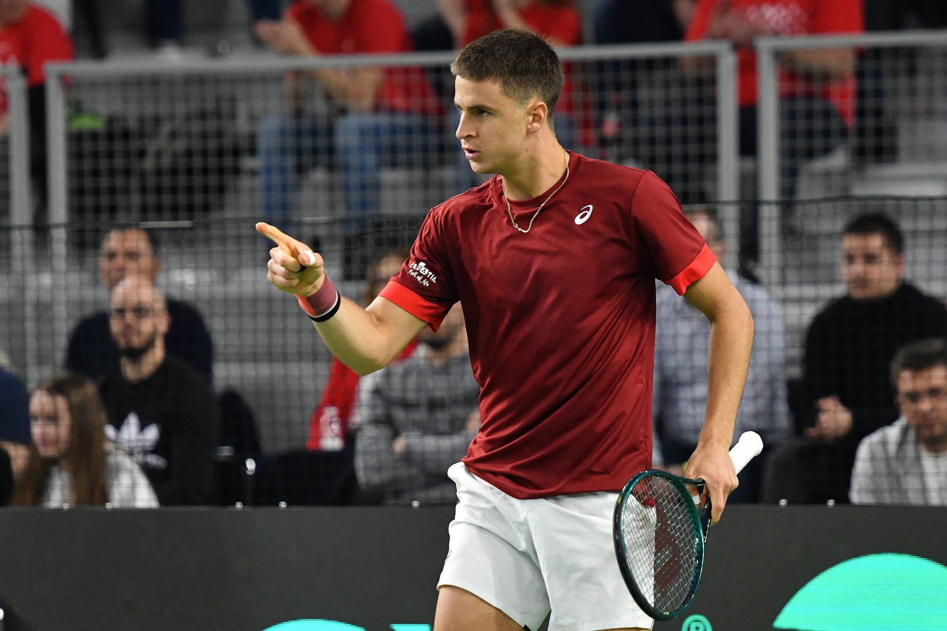 Varaždin: Davis Cup, meč Duje Ajduković - Bergs Zizou