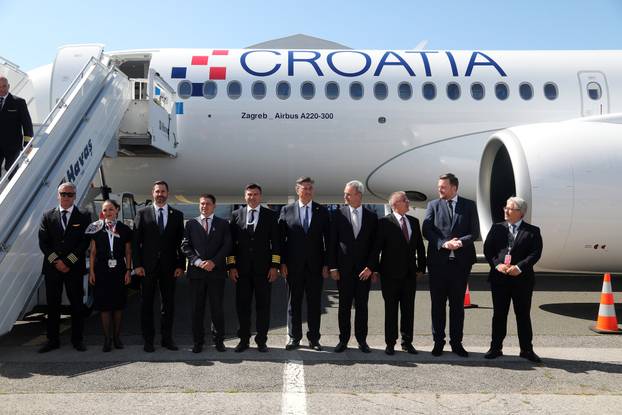 Zagreb: Slijetanje Airbusa A220, novog zrakoplova Croatia Airlinesa