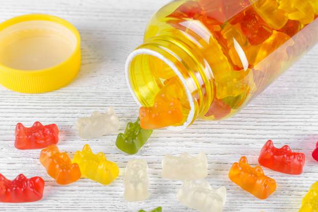 vitamins for children like jelly candy on the table