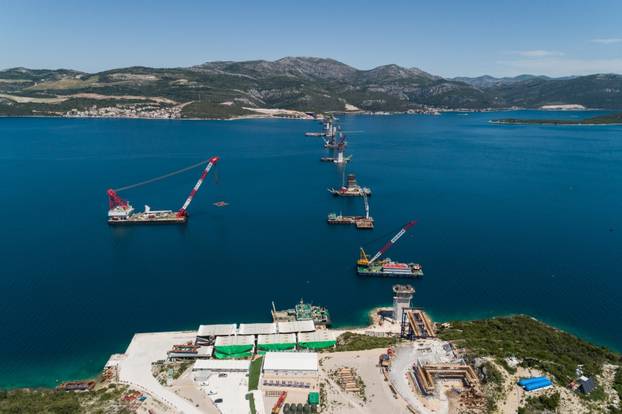 Pelješki most iz zraka