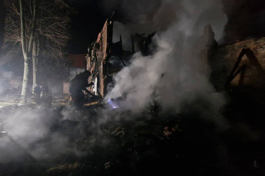 Aftermath of a Russian drone attack in Kharkiv