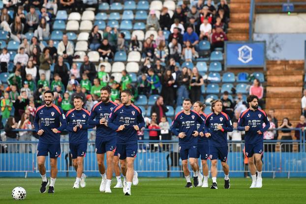 Varaždin: Trening hrvatske nogometne reprezentacije