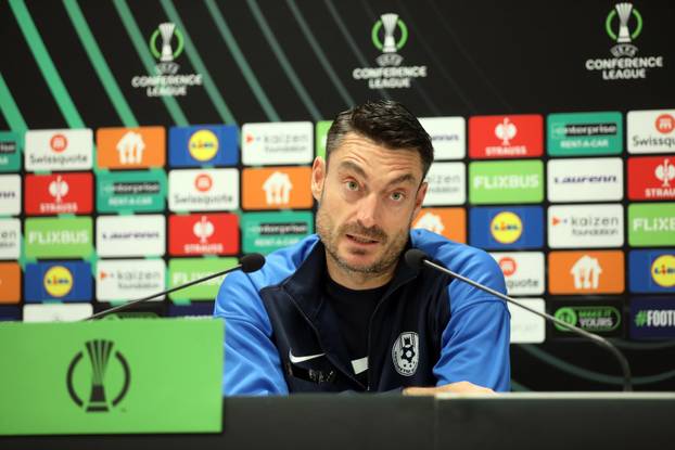 Rijeka: Trener NK Celja Albert Riera i igra&ccaron; Franko Kova&ccaron;evi&cacute;