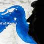 Illustration shows 3D-printed miniature model depicting U.S. President Donald Trump and map showing the Strait of Hormuz