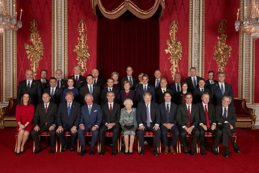 Group photo before NATO summit in London