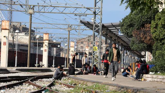 Migranti na željezničkom kolodvoru u Rijeci