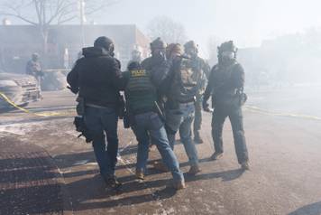Protest after federal agents fatally shot a man while trying to detain him, in Minneapolis