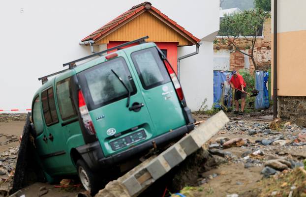 Aftermath of flooding in Czech Republic