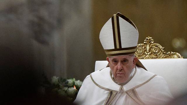 Pope Francis leads Vespers prayer service in Rome