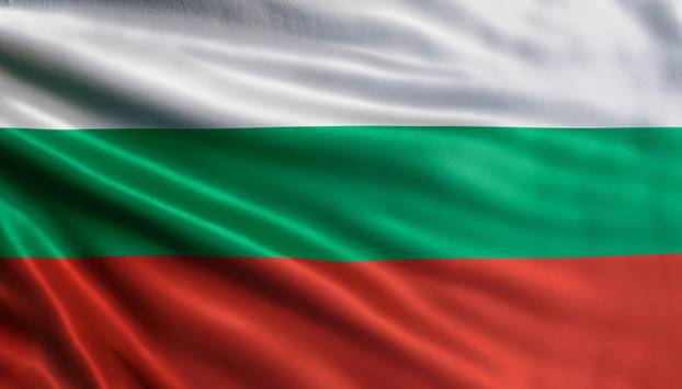 Bulgaria flag with juicy colors_with pleats with visible satin texture