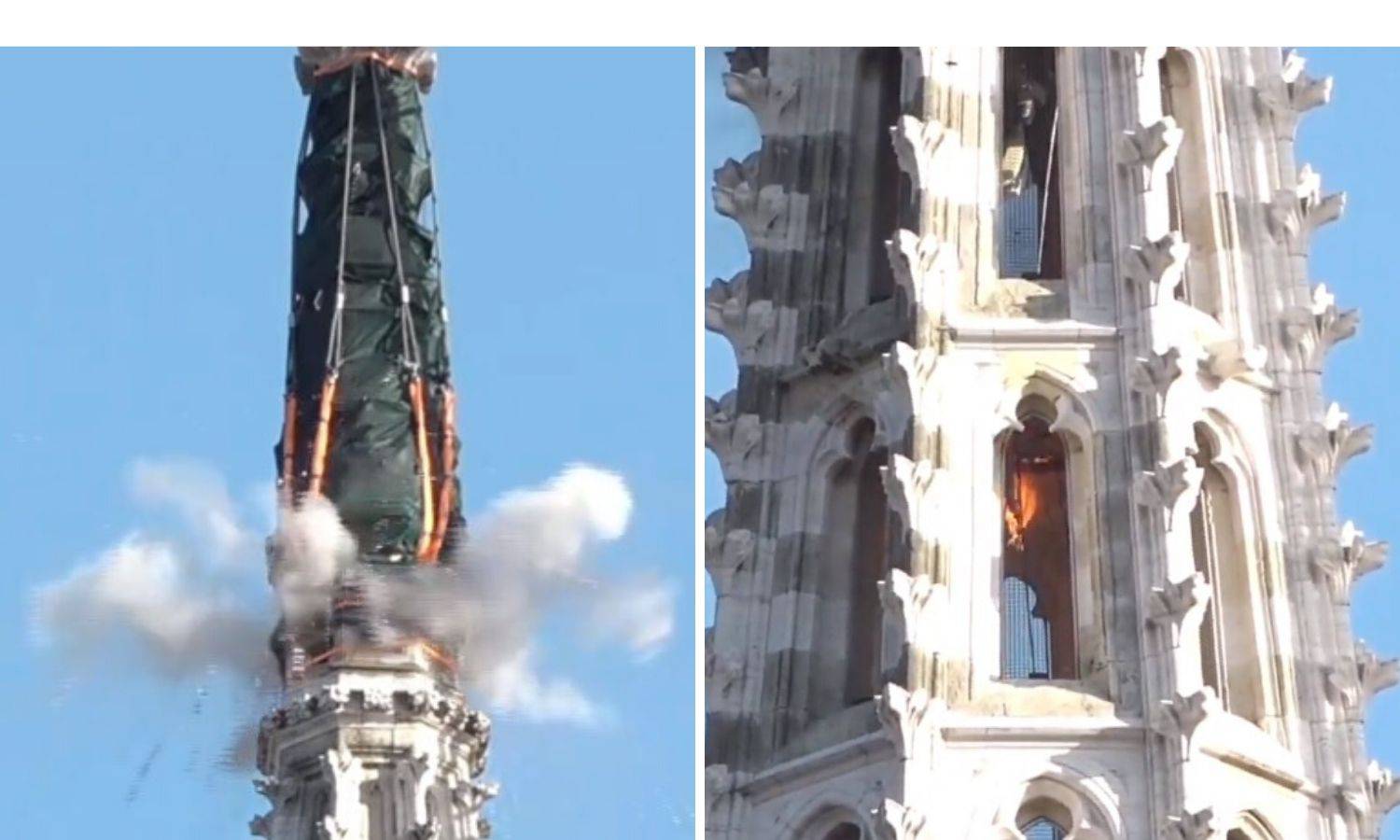 Pogledajte trenutak detonacije na sjevernom tornju Katedrale!
