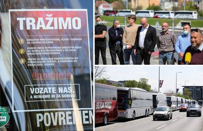 Autobusima blokirali ceste u Zagrebu: Leasing kuće će nam uzeti buseve, Vlada ne pomaže