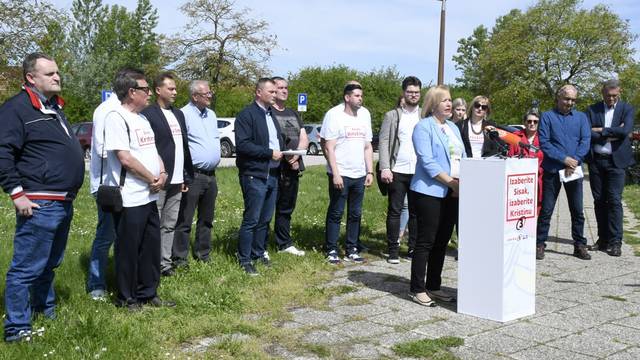 Nositeljica SDP-a Kristina Ikić Baniček predstavila kandidate za Gradsko vijeće Grada Siska