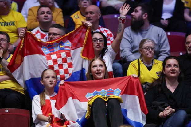 Susret Švedske i Hrvatske u prvom krugu EHF Europskog prvenstva, navijači