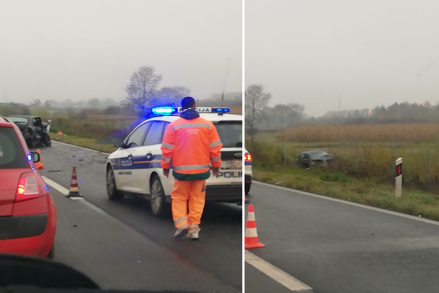 Teška nesreća dva vozača između čvorova Vrbovec i Sveti Ivan Zelina, promet je usporen