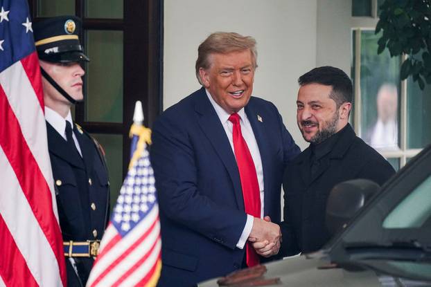 U.S. President Trump meets with Ukrainian President Zelenskiy and European leaders, in Washington, D.C.