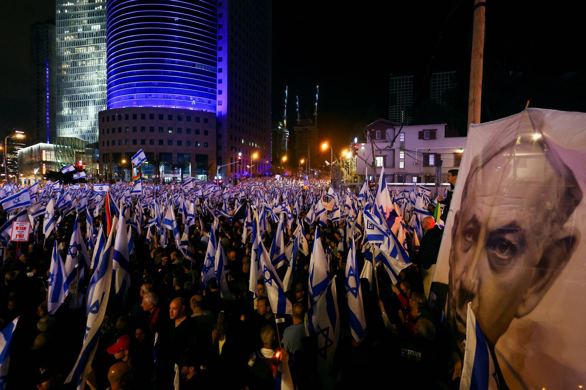 Protests against Israel's judicial overhaul, in Tel Aviv