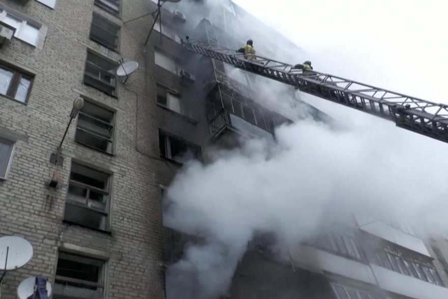 Ukrajina: Požar zgrade