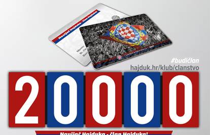Članska iskaznica je pravi hit: Hajduk već ima 20.000 članova