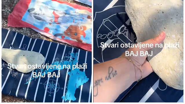 VIDEO Skupila ručnike u Brelima pa izazvala burne reakcije: A što ako su ljudi u moru ili na kavi?