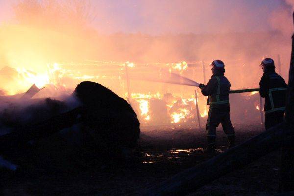 Planula je farma kod Požege: Vatrogasci se bore s požarom
