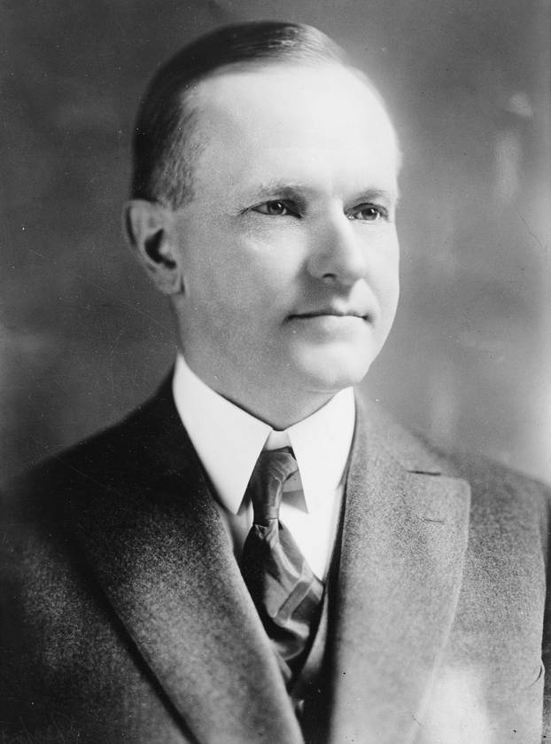 A portrait of US President Calvin Coolidge